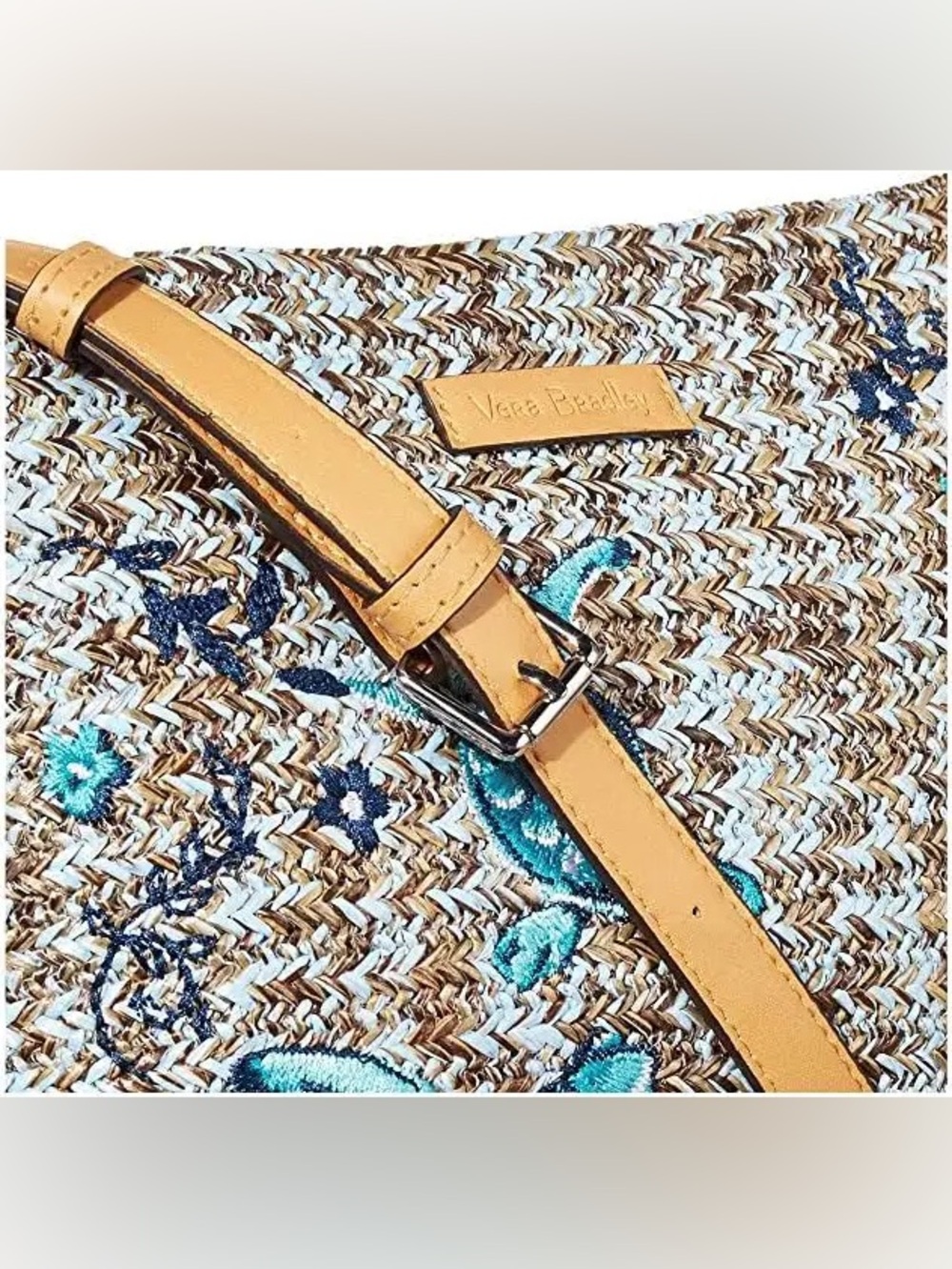 Vera Bradley Straw Crossbody NWT - Picture 2 of 9
